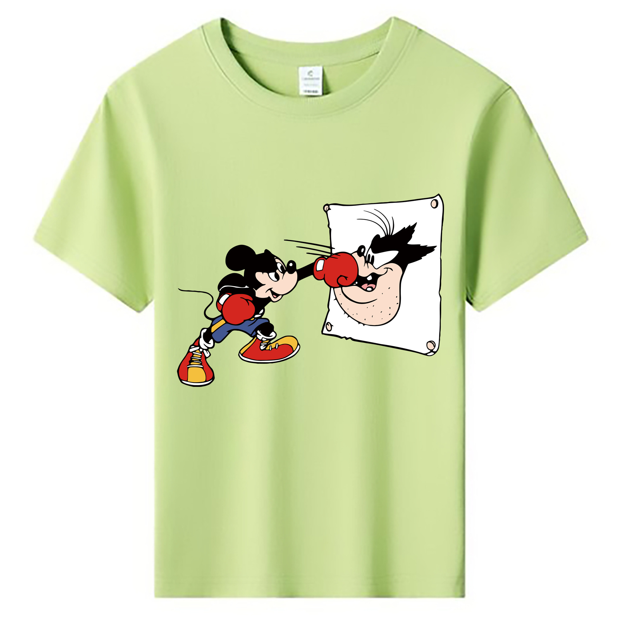 ミッキーマウス Mickey Mouse 綿100％キッズTシャツ（フロントプリント）
